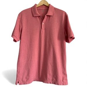 Uniqlo Men's Bubble Gum Pink Polo Shirt